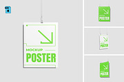 Hanging Poster Mockup, an Advertising Mockup by AnasStudio (Thumbnail 1 of 5)