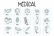 Medical |Symbols Fonts, a Symbol Font by Sirinart (Thumbnail 3 of 12)