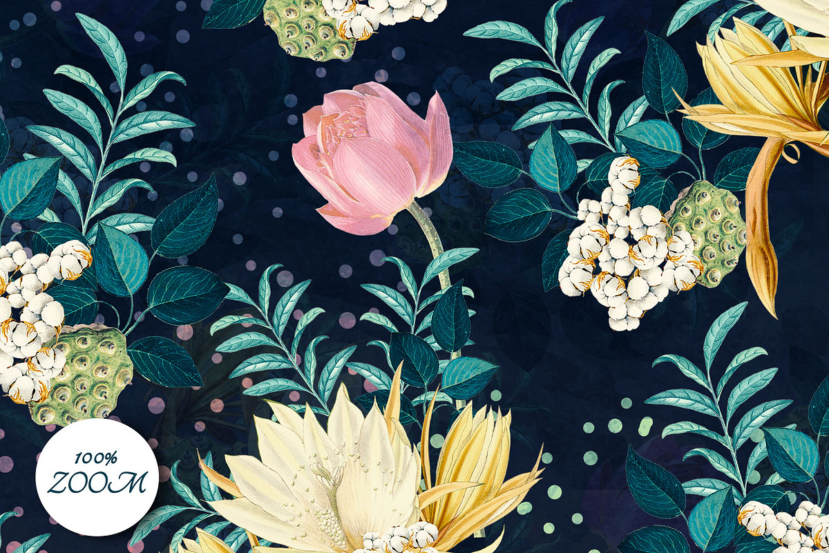 Botanic Glow Pattern & Motifs, a Pattern Graphic by GND ART STUDIO (Photo 8 of 8)
