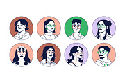 Avatars of people in glasses set, a Person Illustration by PaperTrident (Thumbnail 3 of 3)