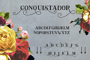 Conquistador Serif with Flourishes, a Serif Font by Beck McCormick (Thumbnail 5 of 6)