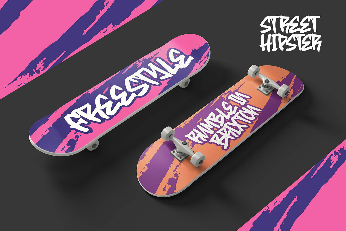 Street Hipster Graffiti Font, a Font by Blankids Studio (Photo 4 of 6)