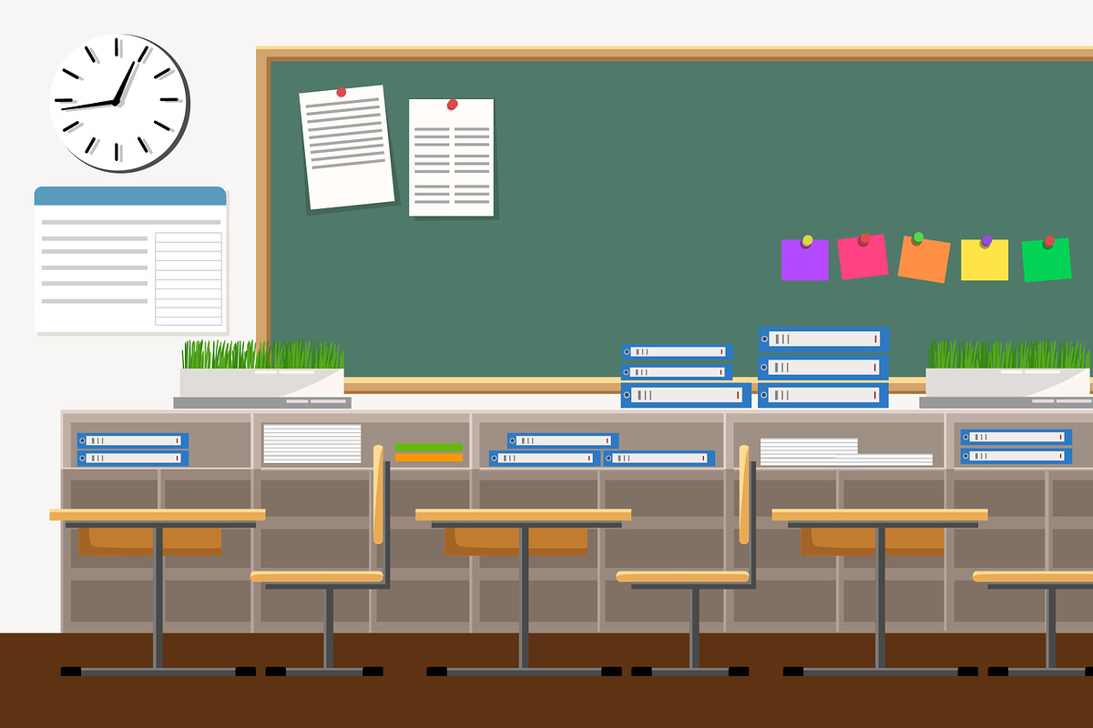 School classroom, an Education Illustration by Alfmaler