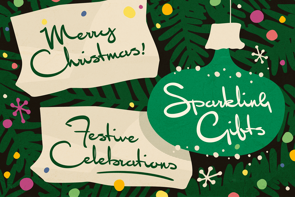 Sentimental Feeling - Christmas Font, a Script Font by Wingsart Studio (Photo 11 of 11)