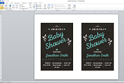 Chalkboard Baby Shower Invitation, an Invitation Template by SmmrDesign (Thumbnail 3 of 3)
