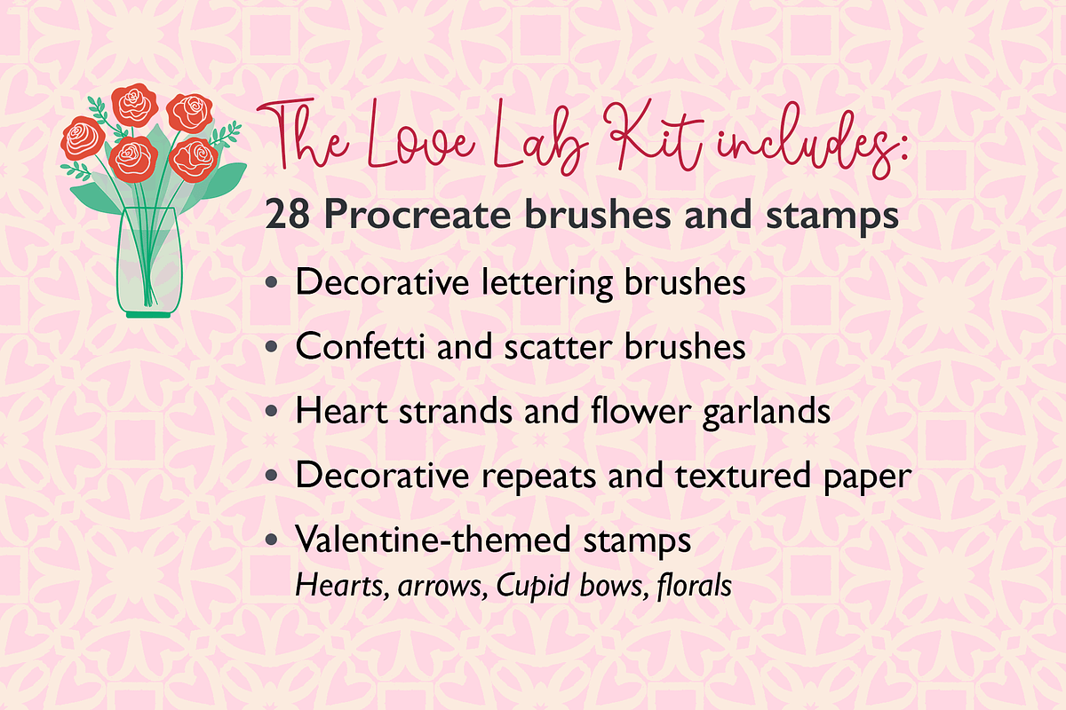 Love Lab Kit - Procreate Brush Set, a Brush Add-On by cugypress (Photo 2 of 7)