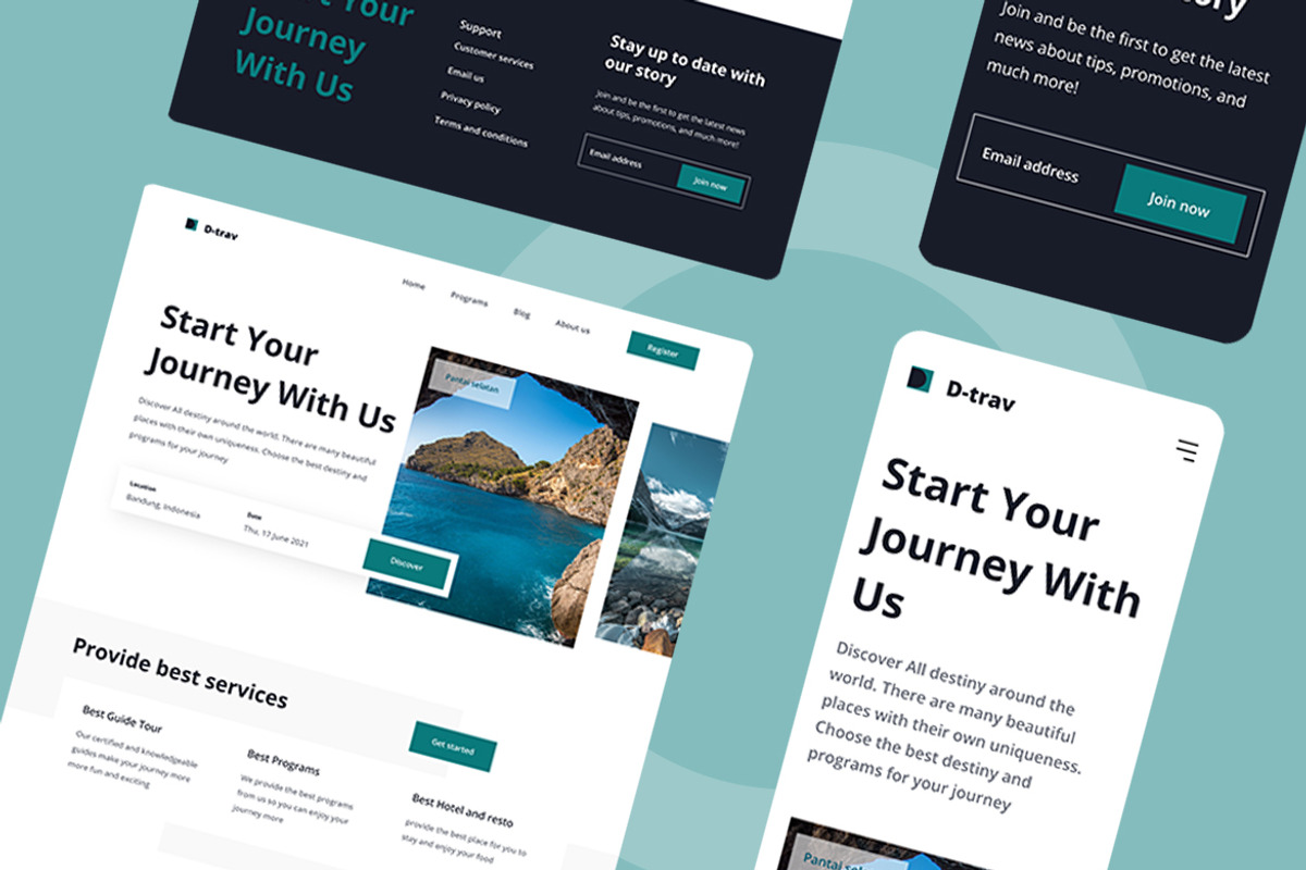 Travel Agency Website UI Kit, a Wireframe Template by INSPR STD (Photo 4 of 6)
