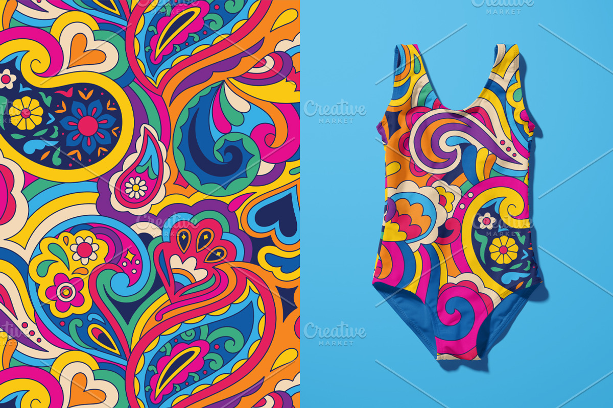 Peace & Love – Psychedelic Patterns, a Pattern Graphic by PenguinHouse (Photo 5 of 7)