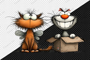 Whimsical Cats Clipart Bundle, an Illustration by Creative Art (Thumbnail 11 of 11)