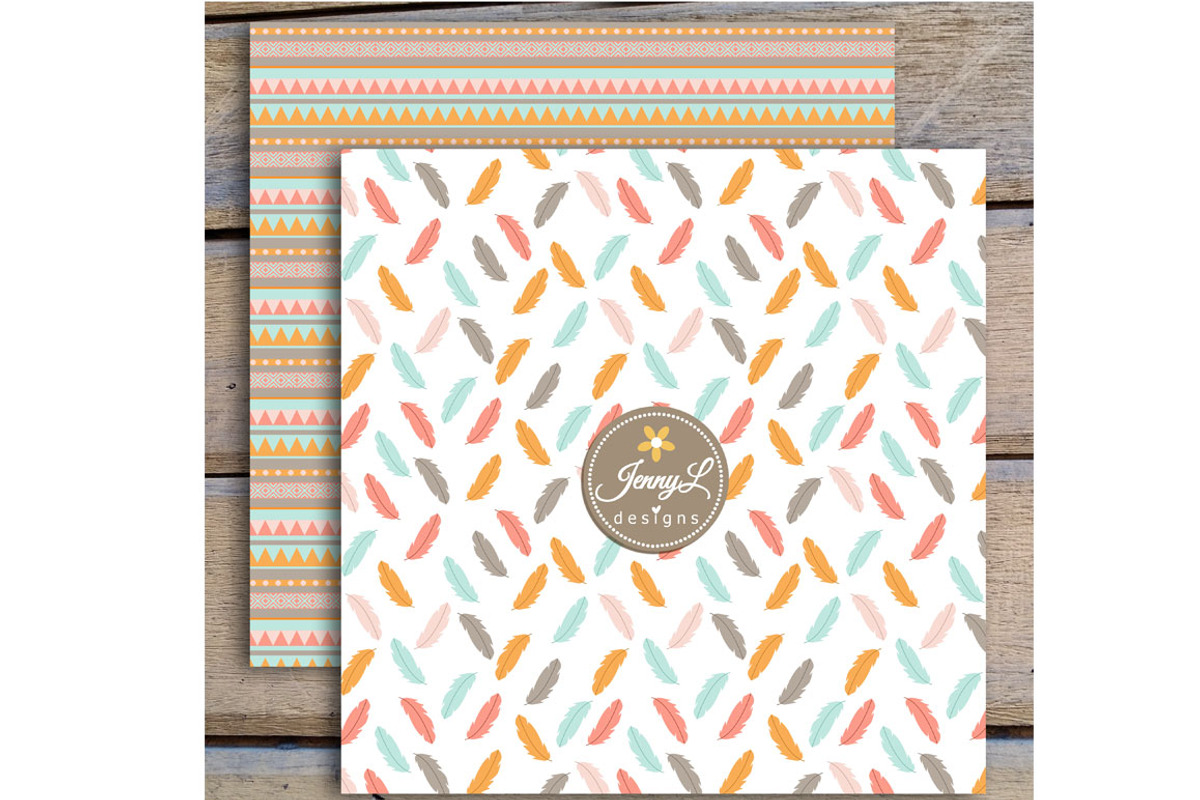 Pastel Boho Digital Papers Clipart, a Pattern Graphic by JennyL Designs (Photo 5 of 5)