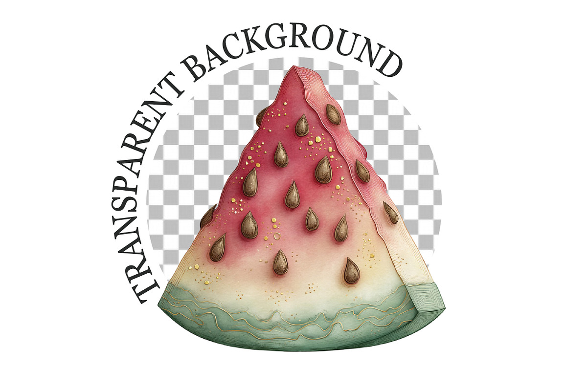 Whimsical Summer Watermelon Clipart, a Seasonal Illustration by Rose Art (Photo 5 of 6)