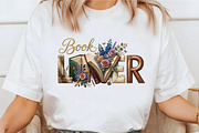 Book Lover Floral Reading PNG, an Illustration by designcity5 (Thumbnail 2 of 4)
