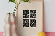 Retro Flowers linocut bundle, an Illustration by ClayStudio (Thumbnail 3 of 8)