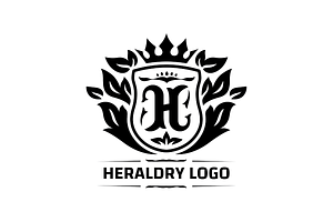 Luxury Logo. Heraldry Crests with Sh