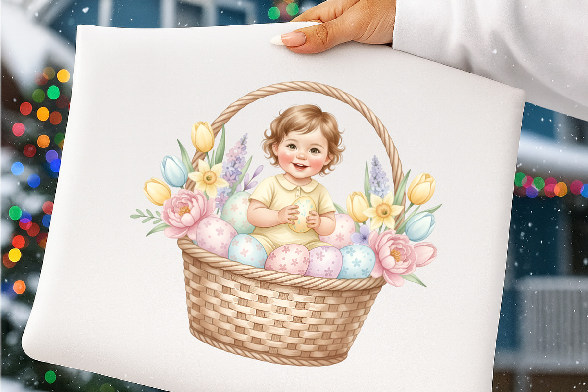 Easter Basket Clipart PNG Bundle, an Illustration by SinaCreation (Photo 9 of 11)