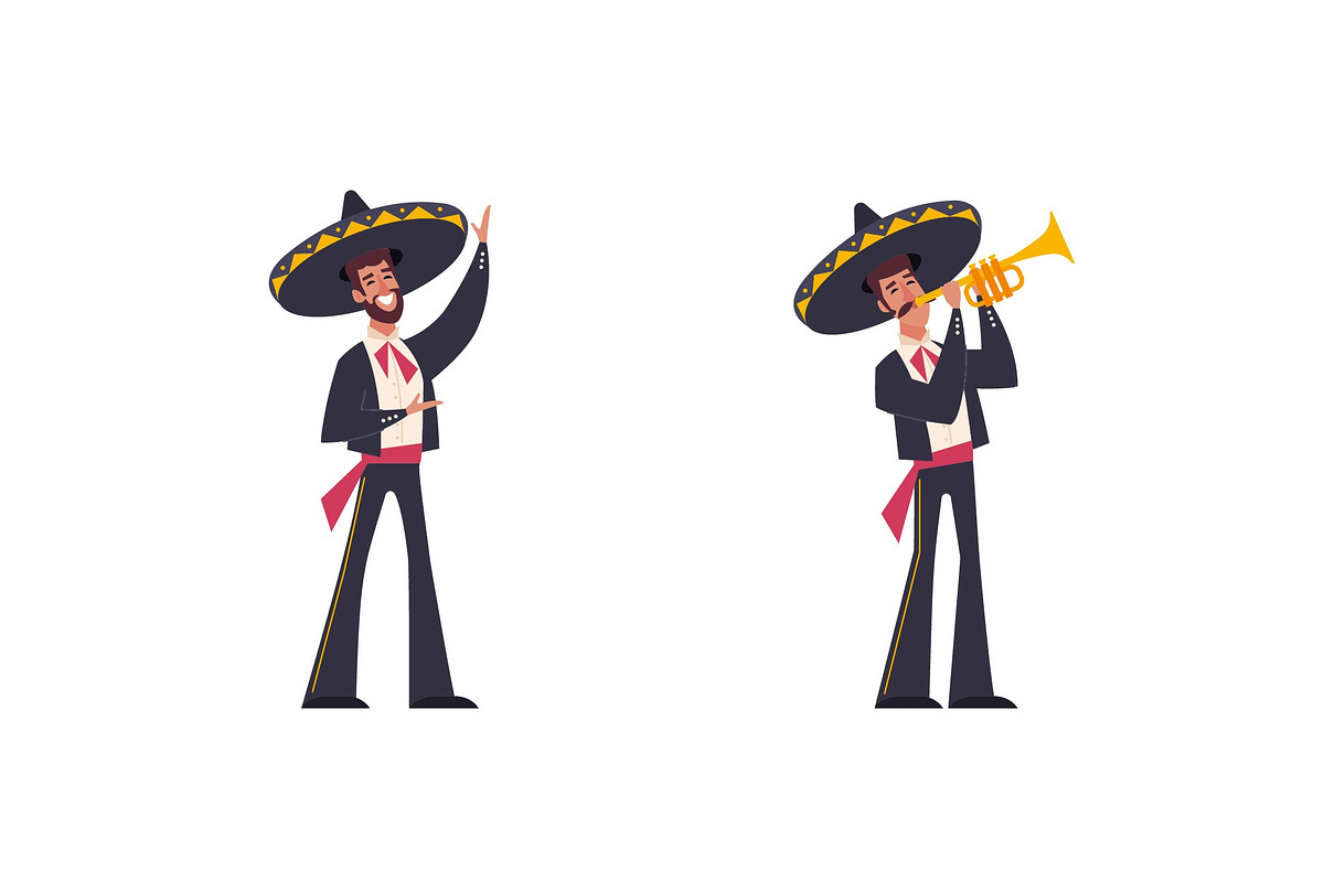 Mariachis Illustration Set preview 2