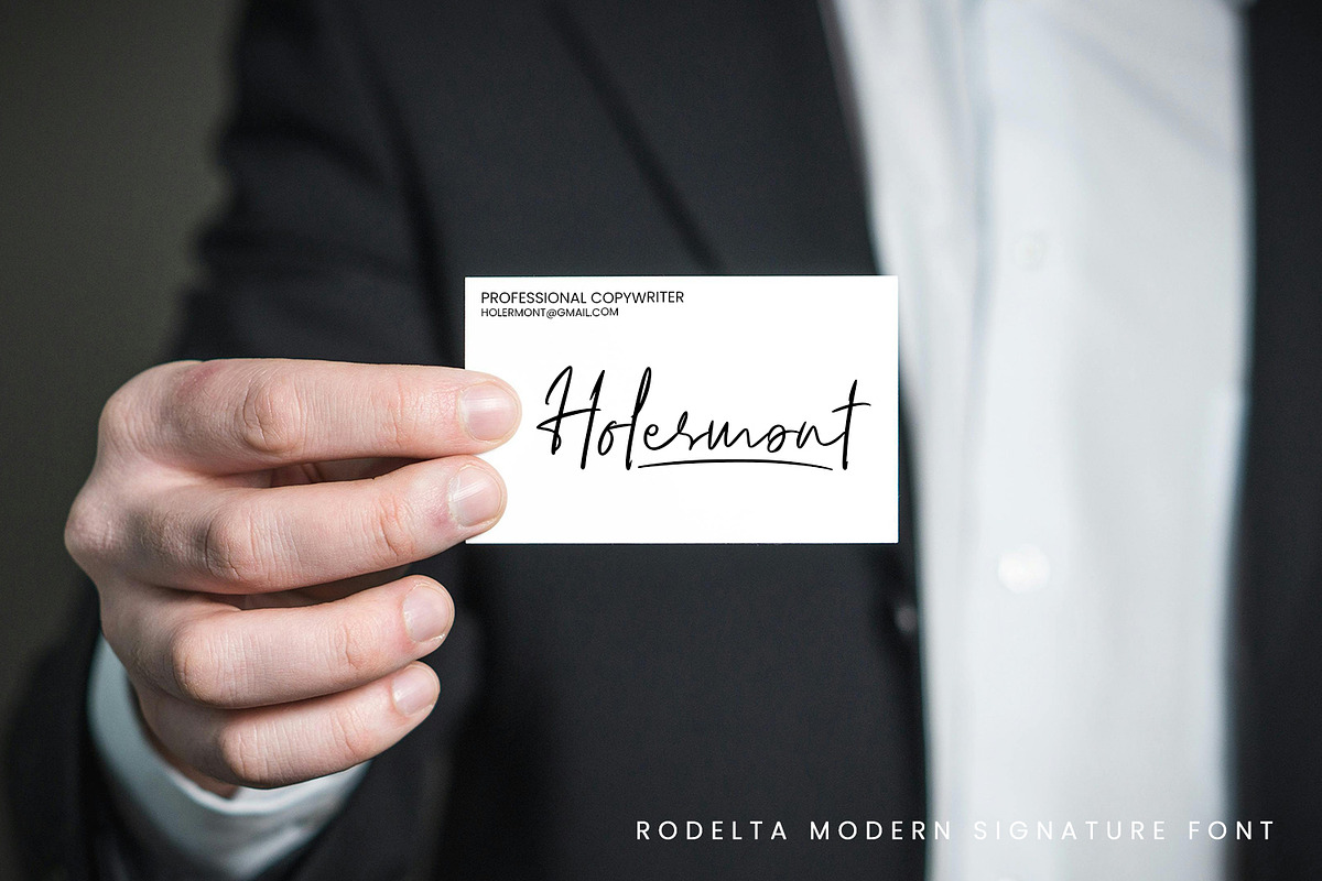 Rodelta - Modern Signature Font, a Handwritten Font by Voux Studio (Photo 6 of 24)