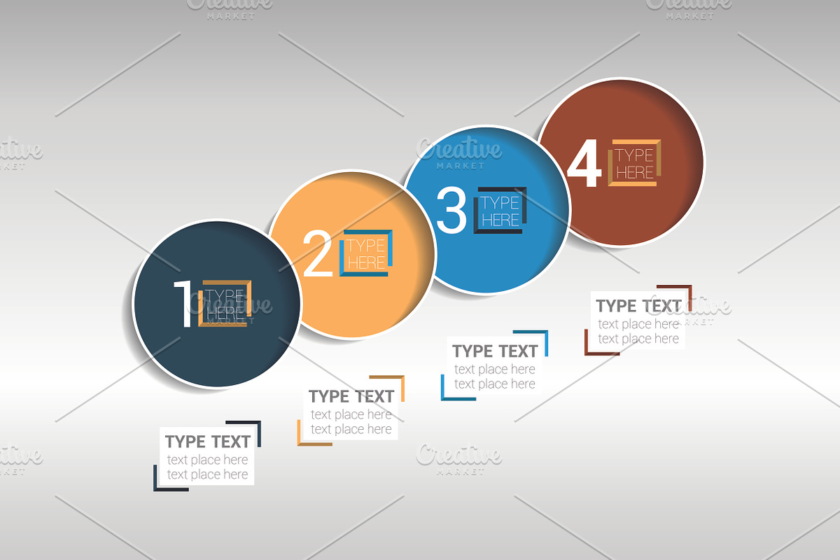 Step by step cilrce infographic., a Presentation Template by kaskadesign