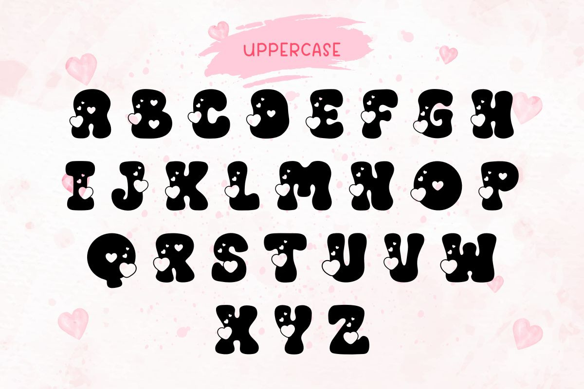 Retro Heart - Valentine Font, a Symbol Font by AnningArts (Photo 7 of 9)