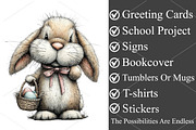 Whimsical Bunny Easter Clipart PNG, a Seasonal Illustration by Canvas Craft (Thumbnail 3 of 7)