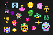 Dia De Los Muertos Vector Elements, an Object Graphic by WildGallant Graphics (Thumbnail 3 of 3)