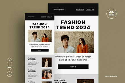 Minimalist Email Newsletter, an Email Template by graphicook