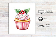 Cute Cartoon Christmas Clipart, an Illustration by Canvas Craft (Thumbnail 7 of 7)
