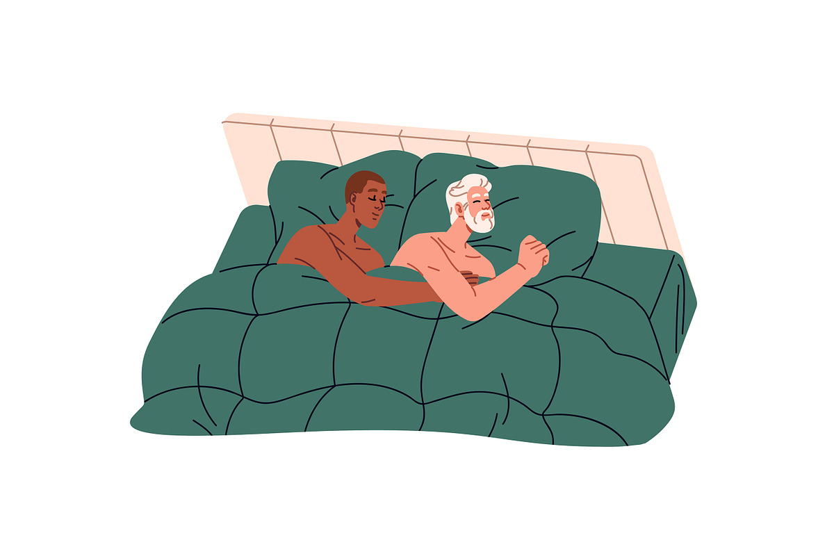 Families, couples sleep together set, a Person Illustration by PaperTrident (Photo 6 of 11)