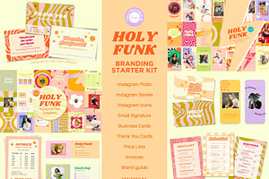 Holy Funk Branding Starter Kit, a Social Media Template by Hell Yeah Designs