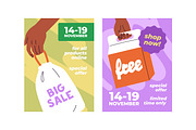 Hands holding shopping bags set, an Object Illustration by PaperTrident (Thumbnail 4 of 6)