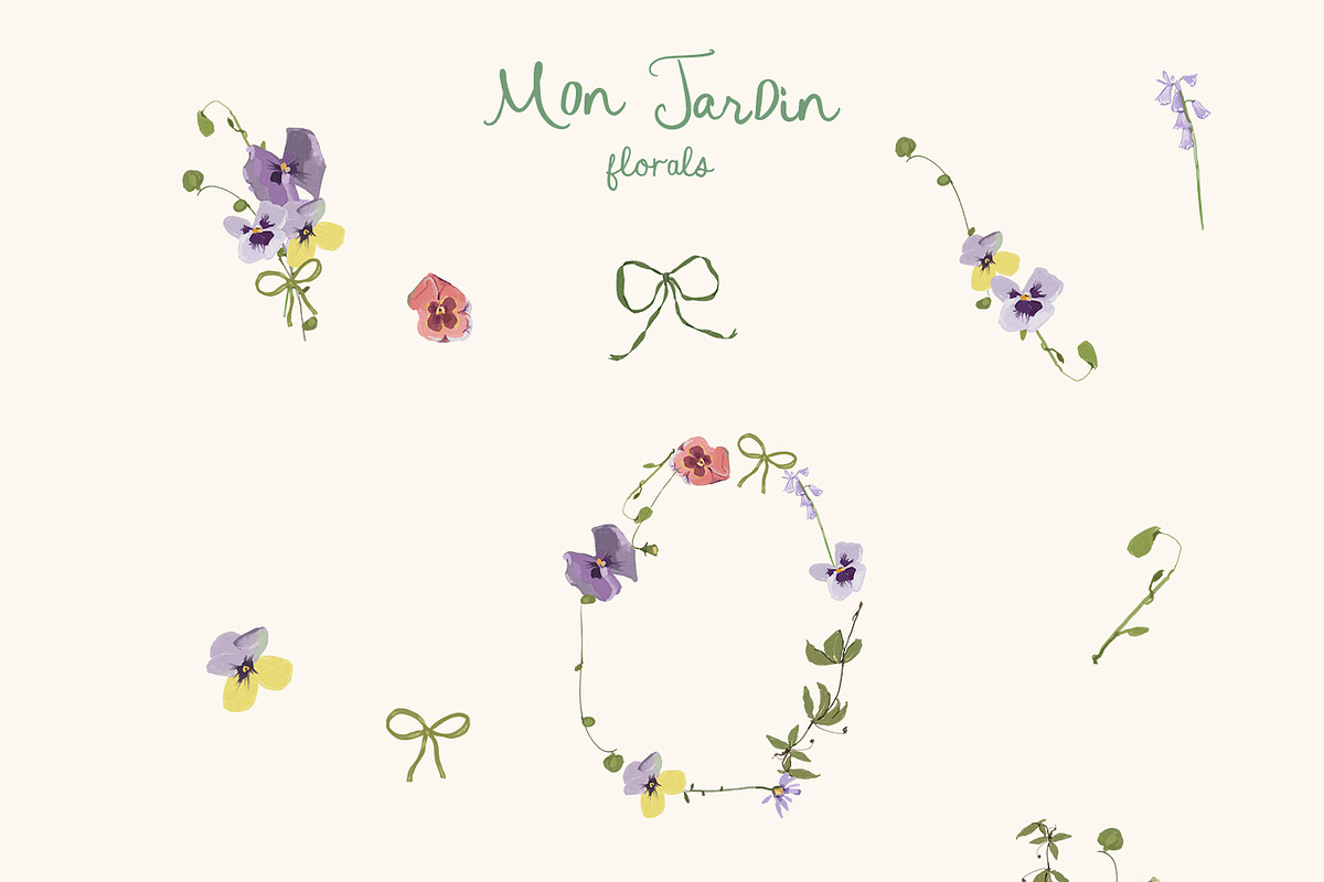 Spring Watercolor Illustrations, a Decorative Illustration by whiteheartdesign (Photo 3 of 30)