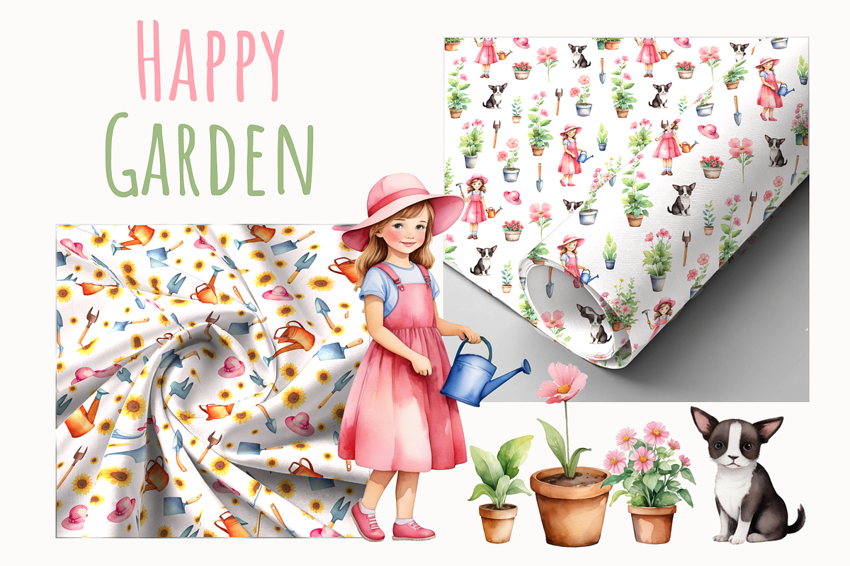 Garden Seamless Patterns & Elements, a Graphic by Art (Photo 6 of 7)