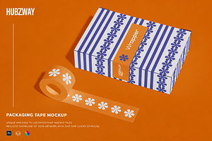 Wrapping Brand Design Mockup, a Packaging Mockup by Hubzway