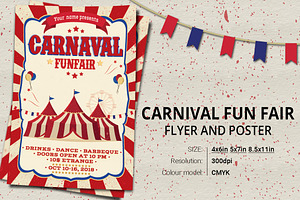 Carnival Fun Fair Flyer Poster, a Flyer Template by Artolus
