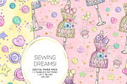 SEWING Digital Papers, a Work Illustration by Masha  Studio (Thumbnail 4 of 7)