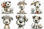 Whimsical Spring Dog Clipart PNG, an Illustration by Craft Nest (Thumbnail 5 of 11)
