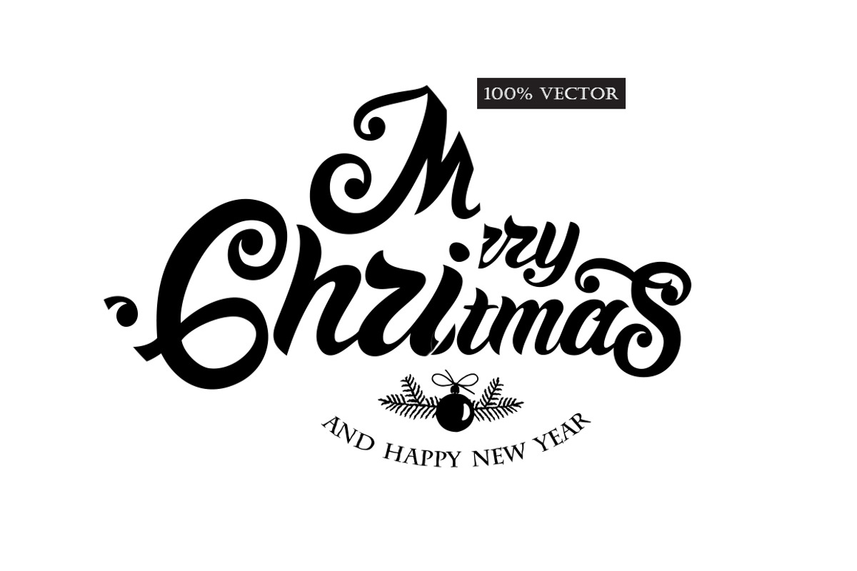 Merry Christmas Logo Template, a Poster Template by Anna's Lettering (Photo 2 of 6)