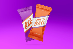 Snack Bag Set Mockup