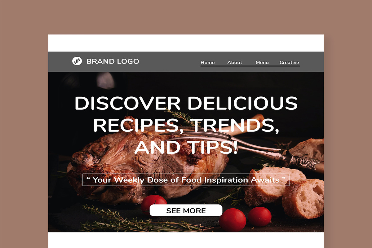 Food Email News Letter Layout, an UI Kit Template by MightyDesign (Photo 2 of 8)