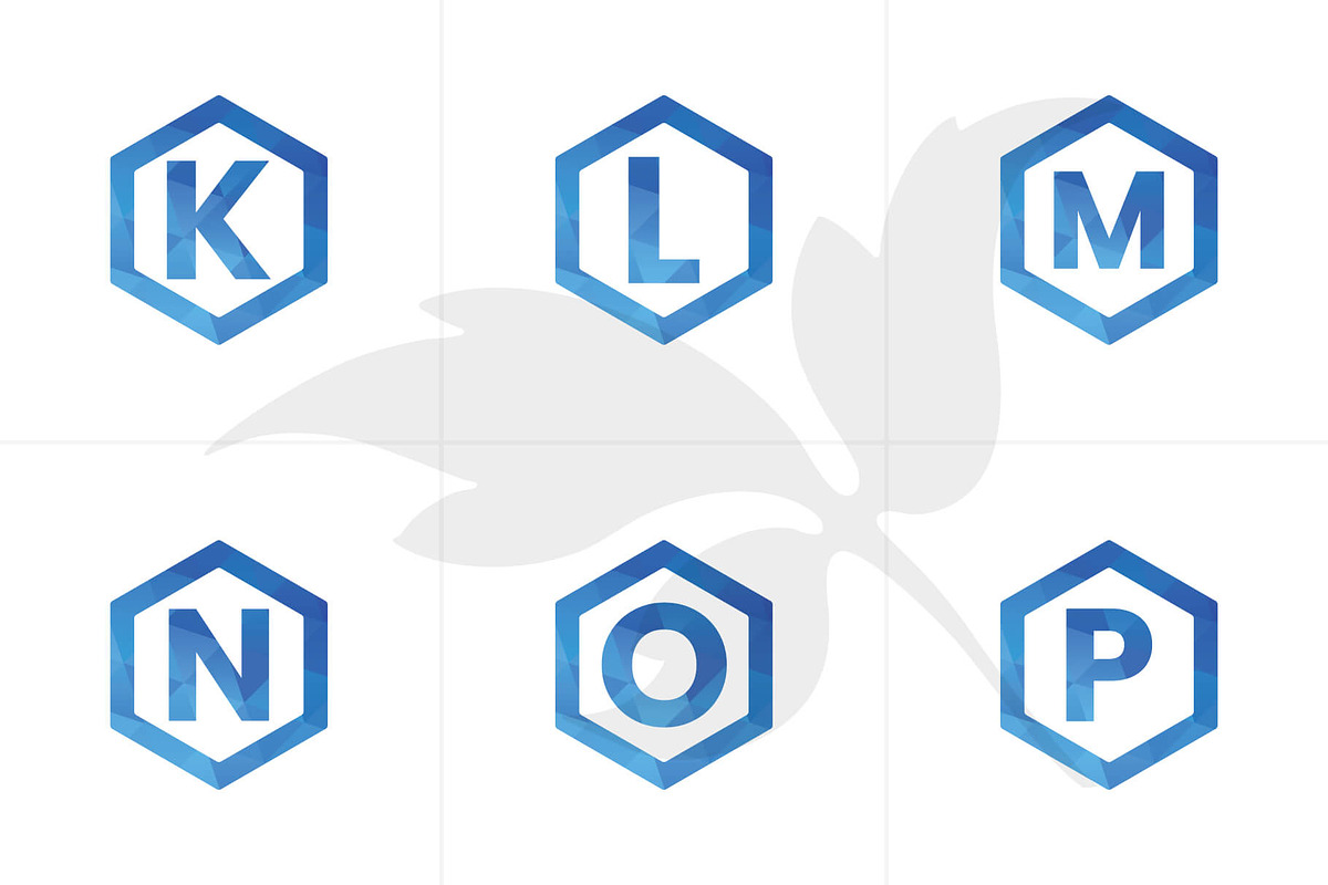 26 A-Z Polygonal Monograms set, a Branding & Logo Template by Walldecorated (Photo 3 of 5)