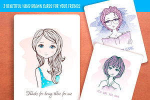 Hand Drawn Greetings Cards