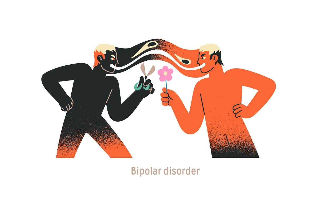 Mental disorders, psychological set, a Person Illustration by PaperTrident (Photo 11 of 12)