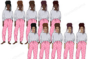 Weekend Girls Clipart, a Person Illustration by GlamArtZhanna (Thumbnail 5 of 5)