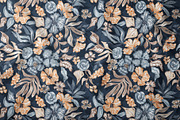 Navy Watercolor Floral Pattern, a Pattern Graphic by SirenaArt (Thumbnail 5 of 12)