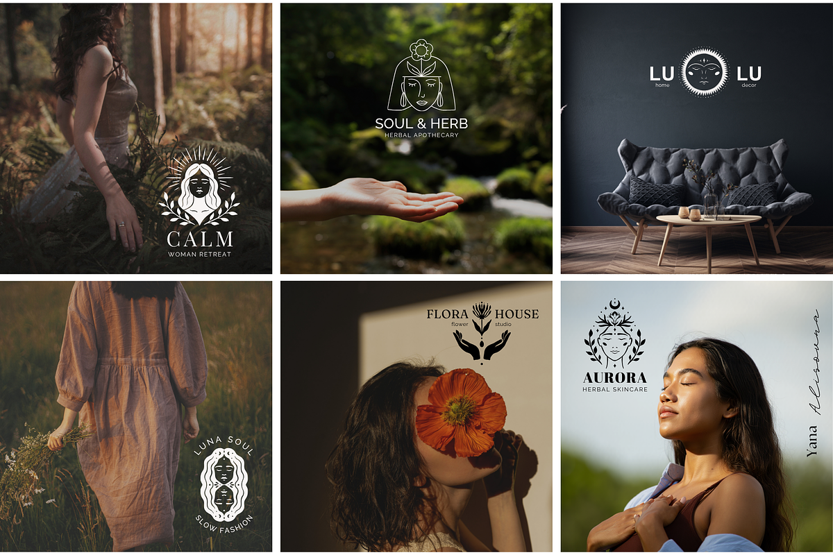 Feminine Logo Collection, a Branding & Logo Template by Alisovna (Photo 9 of 9)
