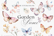 Butterflies Whimsical Spring, a Decorative Illustration by ThaismotaCreativeCo (Thumbnail 1 of 7)