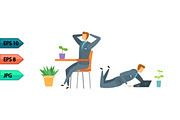 Vector business character poses set, an Object Graphic by julia_musdotter (Thumbnail 3 of 15)