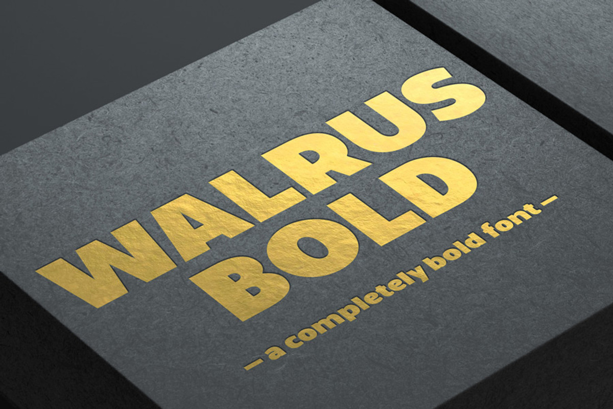 Walrus Bold font (OpenType version)