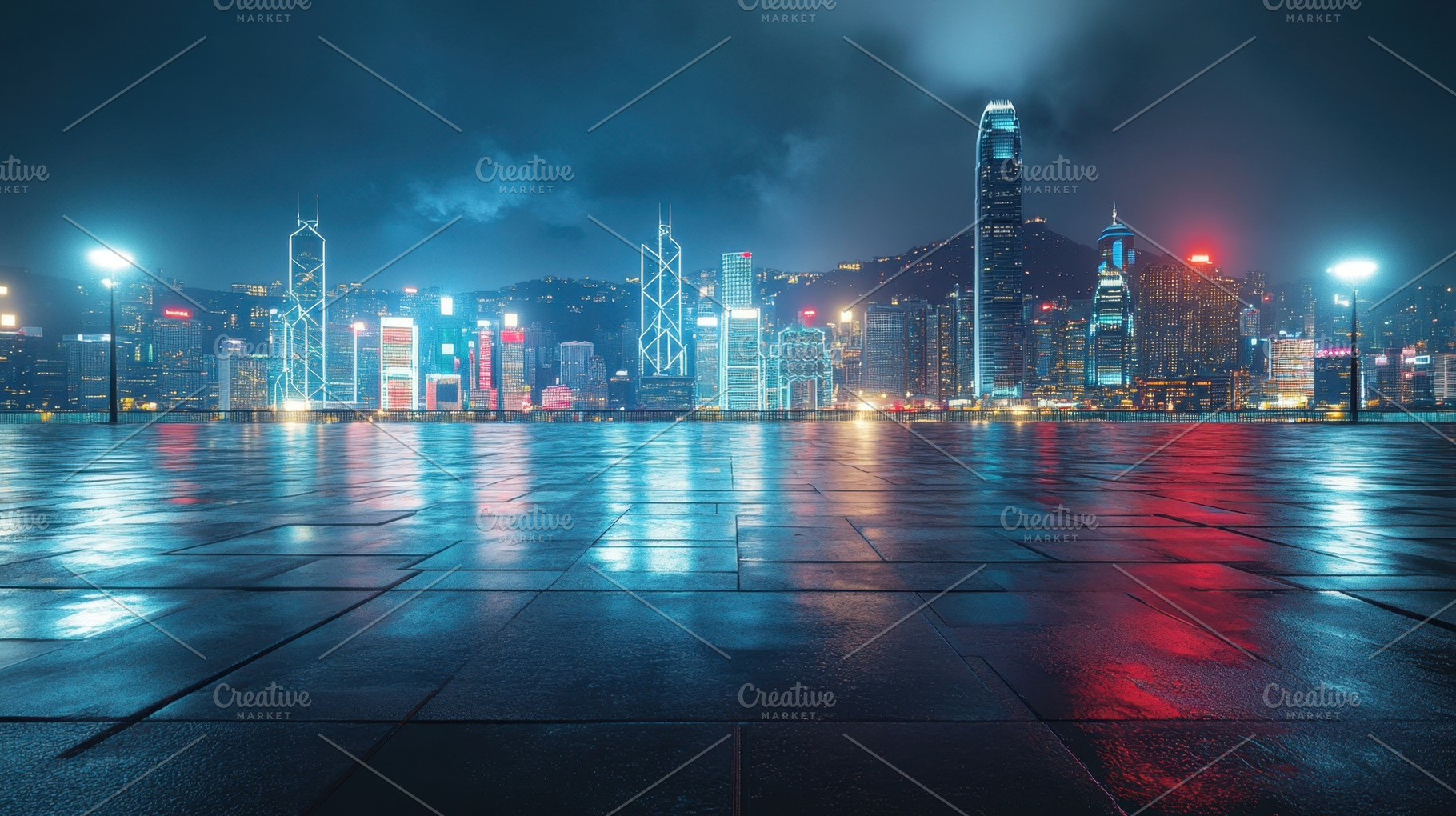 Night view of Hong Kong skyline, a Photo by Beautiful things
