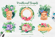 Tropical. Watercolor illustrations., a Decorative Illustration by AlexGreenArt (Thumbnail 2 of 12)